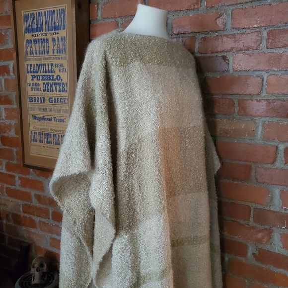 Vintage 70s del Sol inc Finge Blanket Poncho - Picture 7 of 8